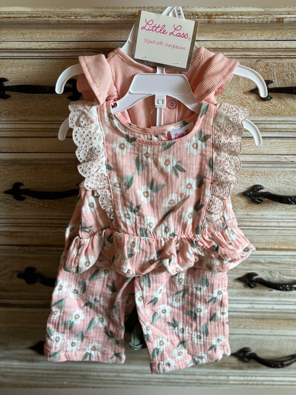 Little Lass Top Bottom 4 Piece Set 12 Months New